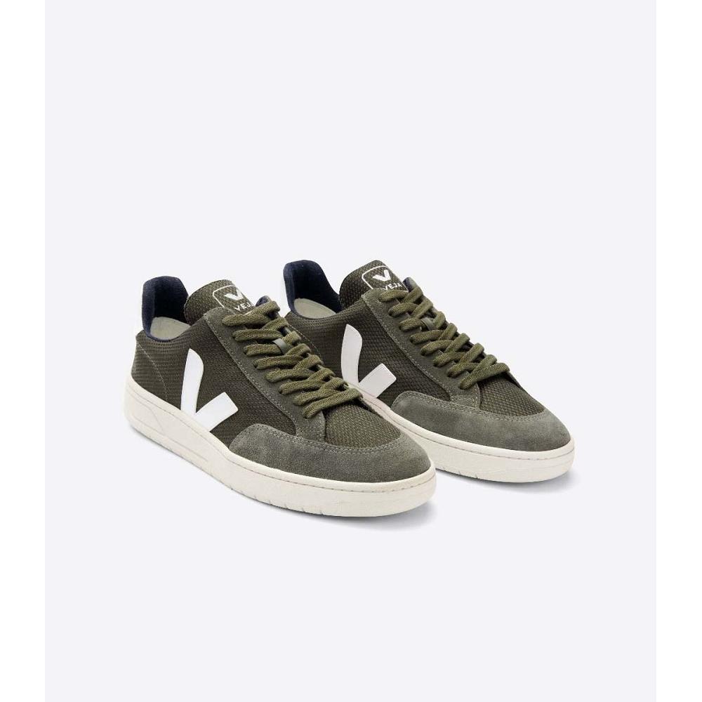 Veja V-12 B-MESH Women's Sneakers Olive | NZ 672JPQ